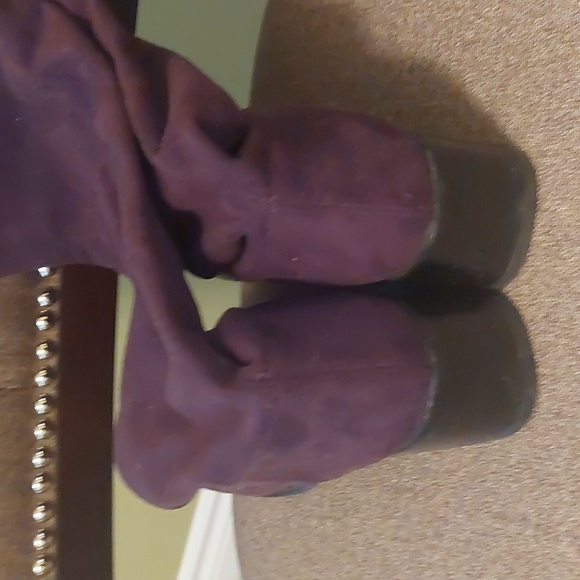 VINTAGE, Brown stretch Suede Boots, Size 38 European - Picture 7 of 9